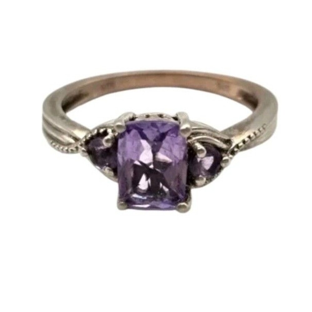 1.25ct Sterling Silver Tanzanite Ring Signed 925/ STS Size 9